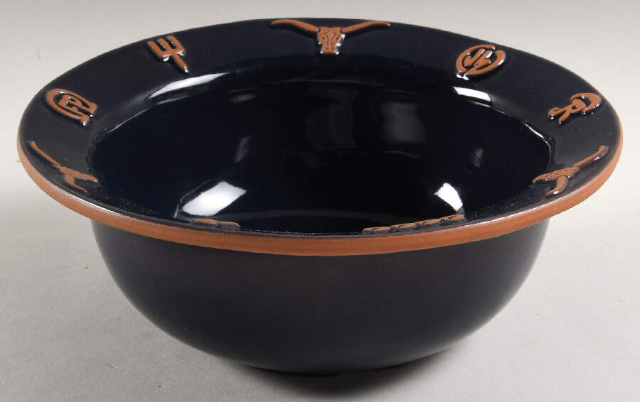 Ranch Navy Blue 8" Round Vegetable Bowl by Frankoma-1