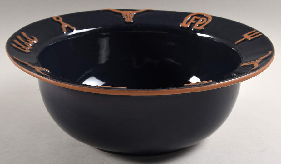 Ranch Navy Blue 10" Round Vegetable Bowl by Frankoma-1