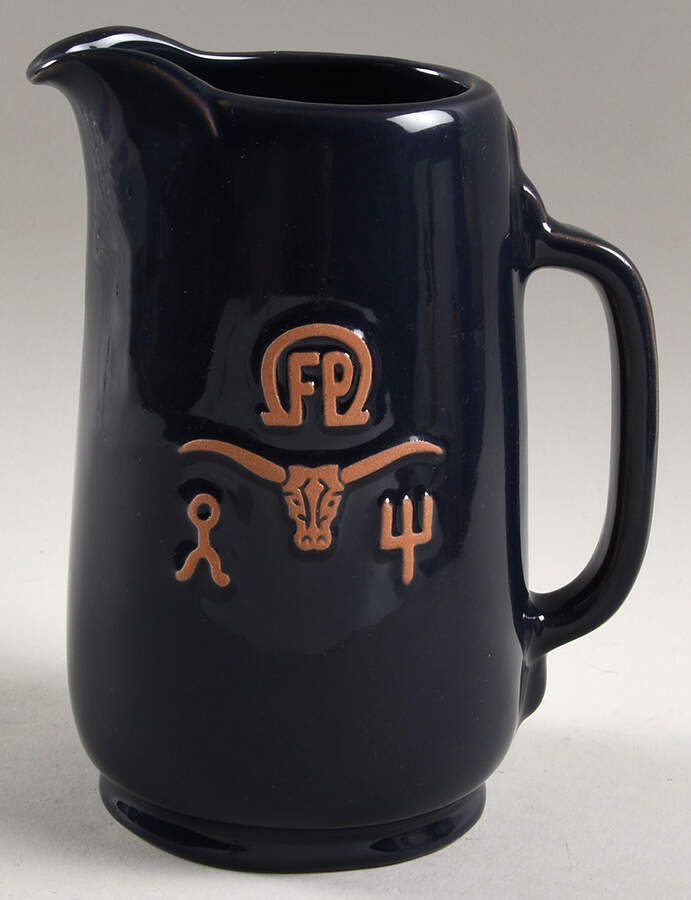 Ranch Navy Blue 32 Oz Pitcher by Frankoma-1