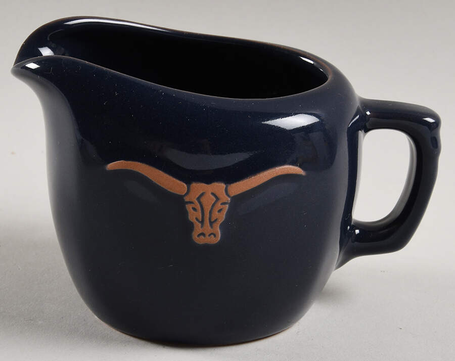 Ranch Navy Blue Creamer by Frankoma-1