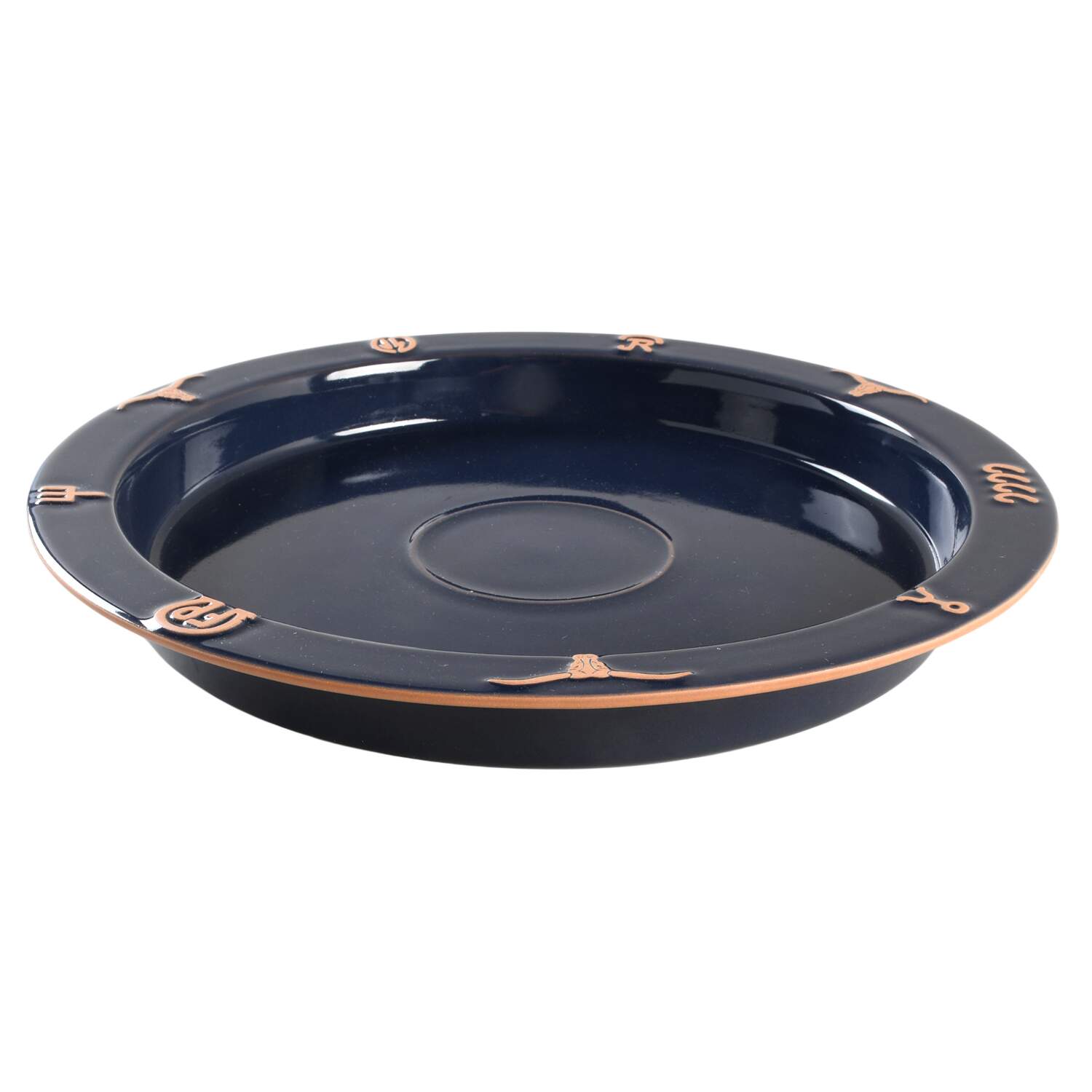Ranch Navy Blue Chip Bowl/Plate for Chip & Dip Set by Frankoma-1
