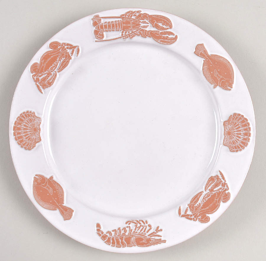Seafare White Salad Plate by Frankoma-1
