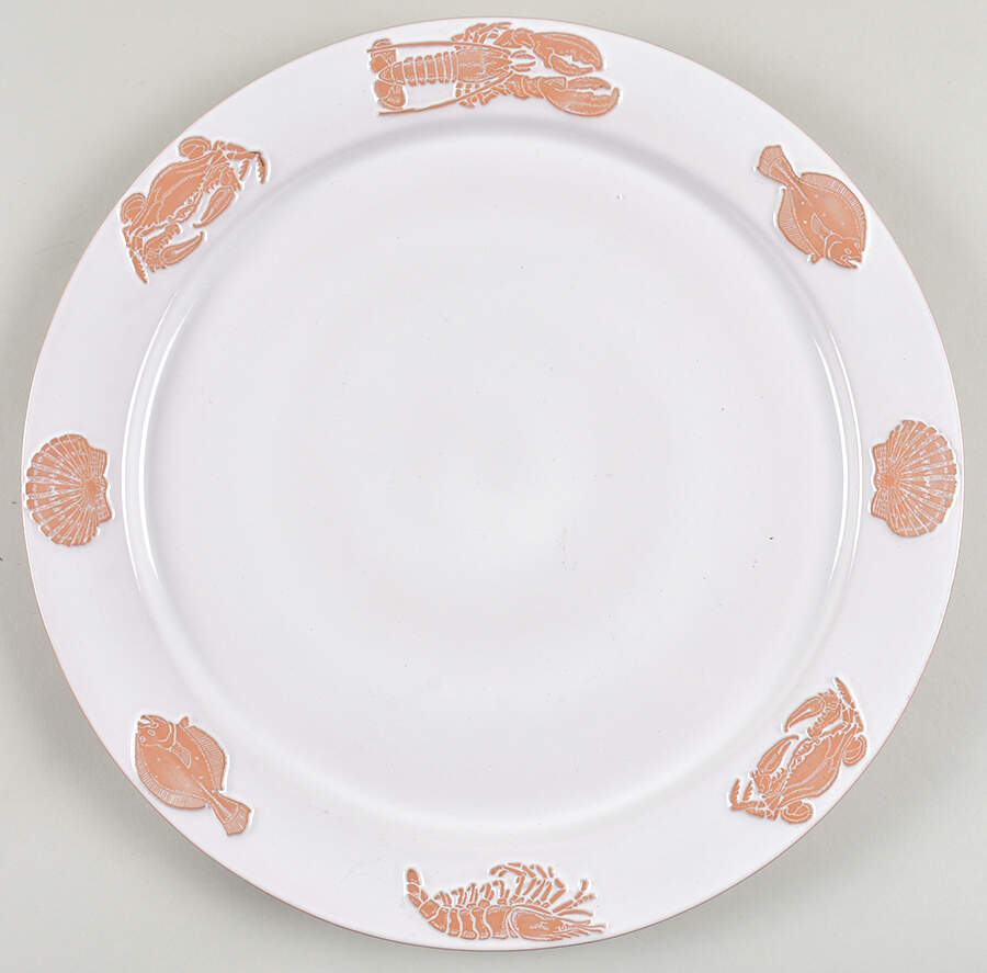 Seafare White Chop Plate (Round Platter) by Frankoma-1
