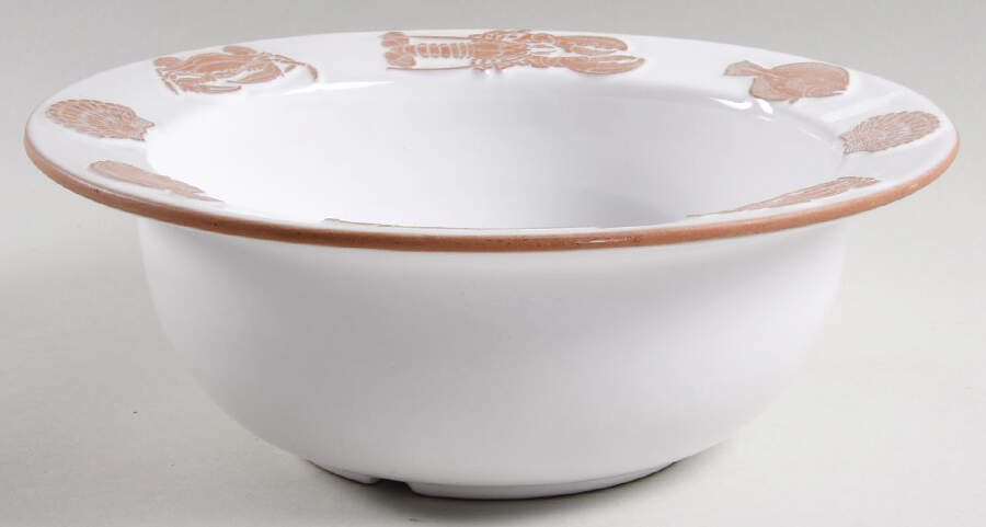 Seafare White 10" Round Serving Bowl by Frankoma-1