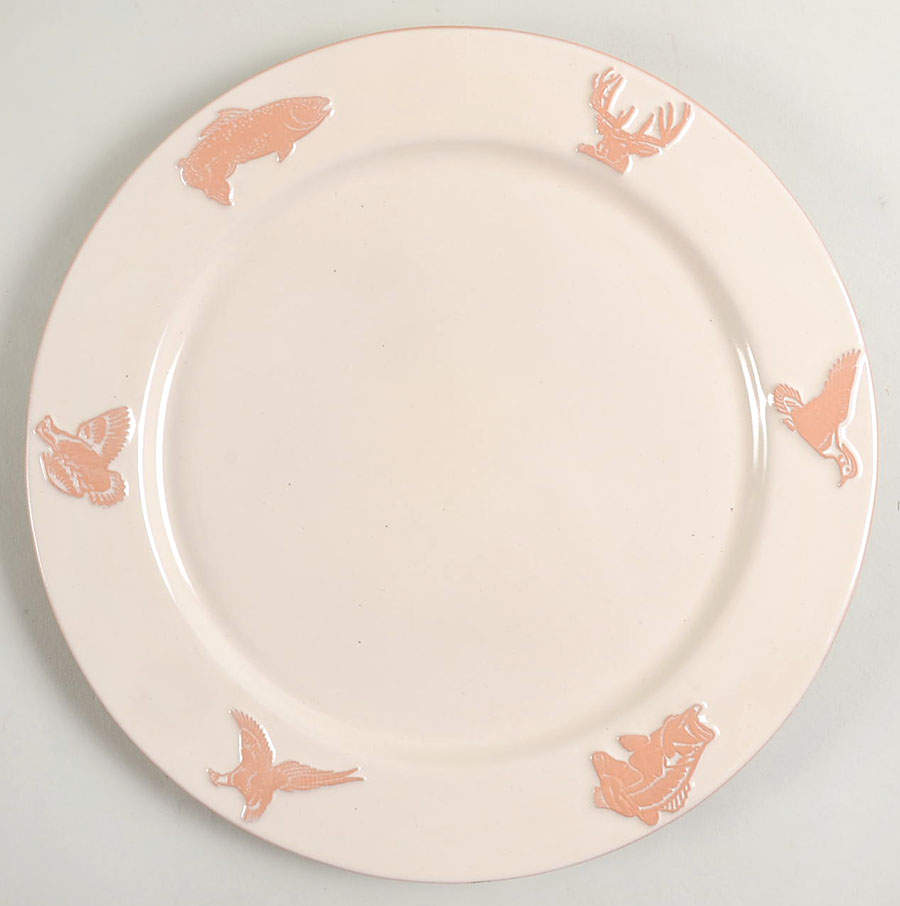 Sportsman Bone Dinner Plate by Frankoma-1