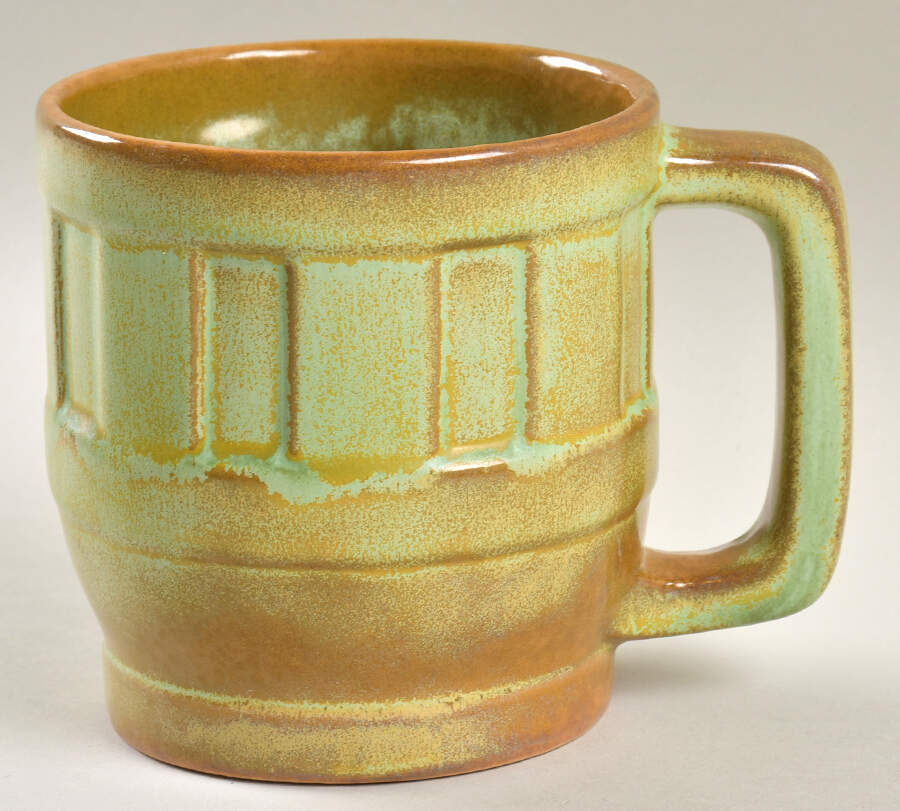 Wagon Wheel Prairie Green Grandmug by Frankoma-1