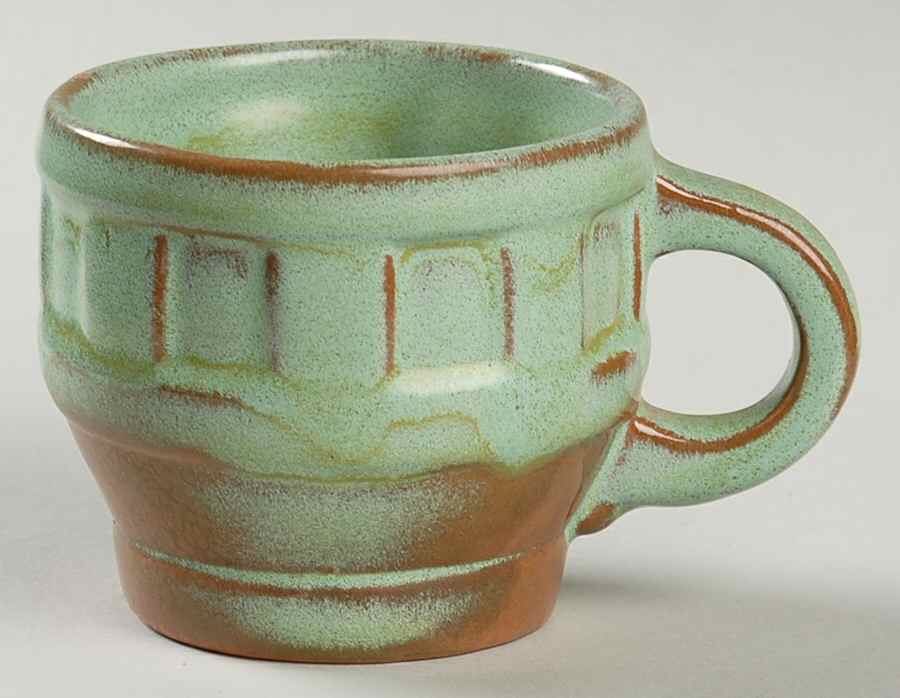 Wagon Wheel Prairie Green Flat Cup by Frankoma-1