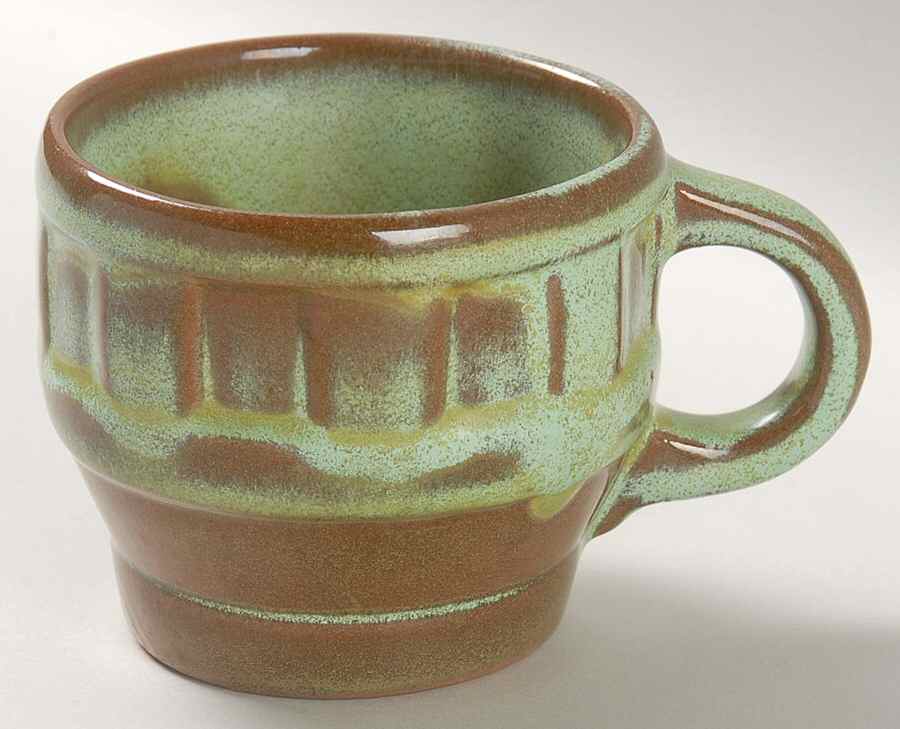 Wagon Wheel Prairie Green Flat Cup by Frankoma-1