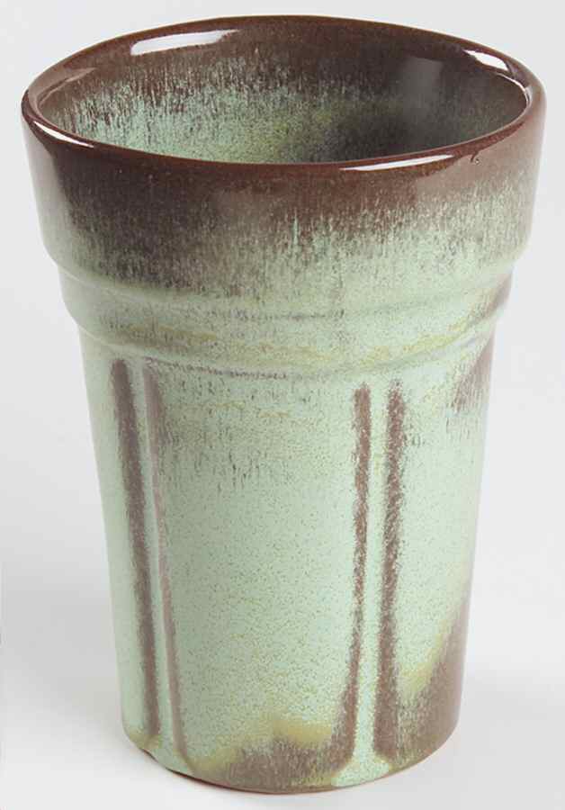 Wagon Wheel Prairie Green Tall China Tumbler by Frankoma-1