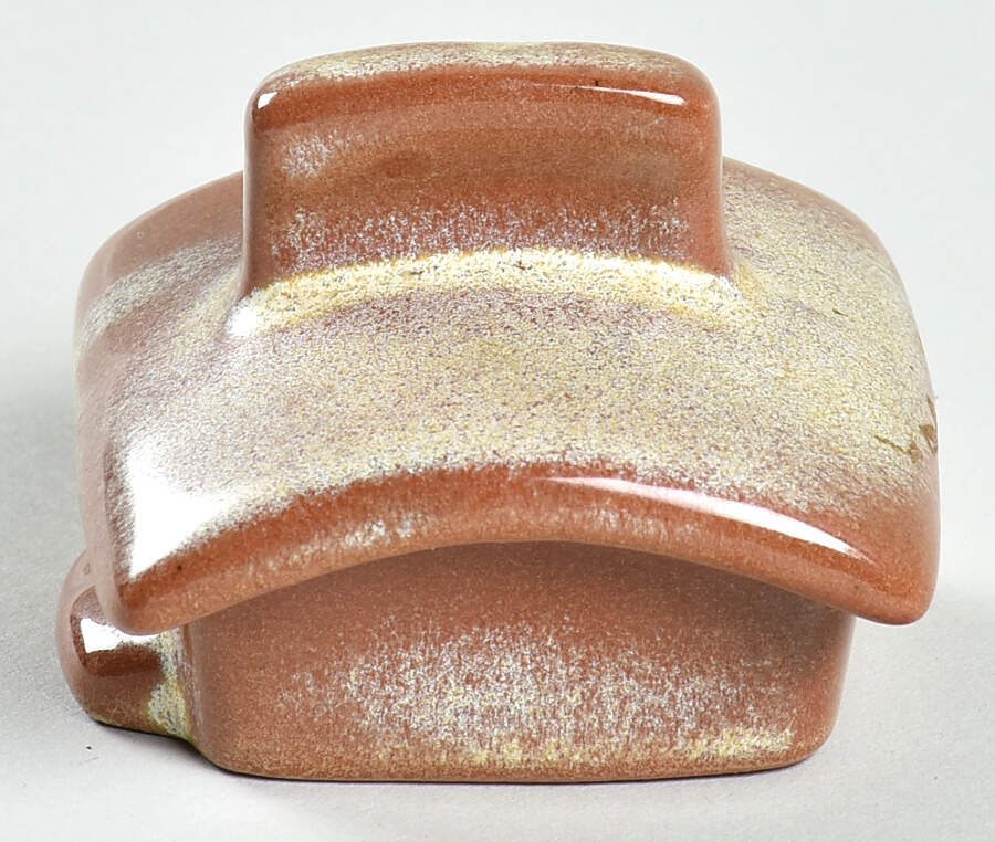Wagon Wheel Desert Gold Lid for Mini Teapot by Frankoma-1