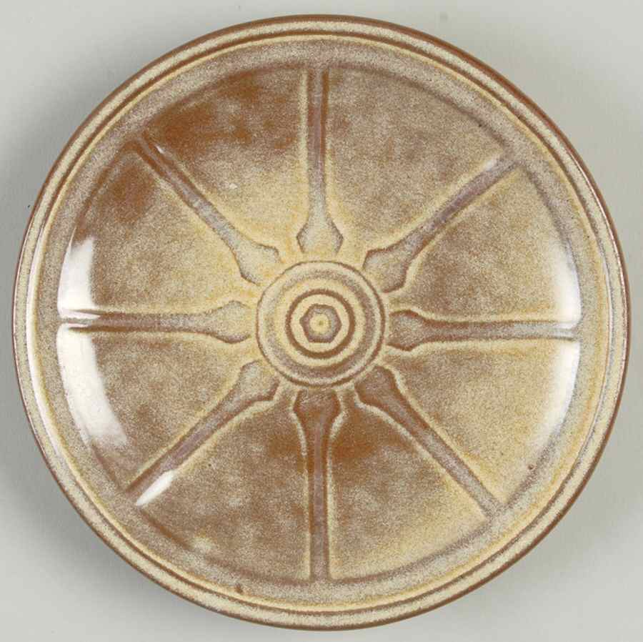 Wagon Wheel Desert Gold Bread & Butter Plate by Frankoma-1