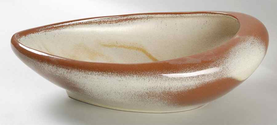 Wagon Wheel Desert Gold 10" Oval Vegetable Bowl by Frankoma-1