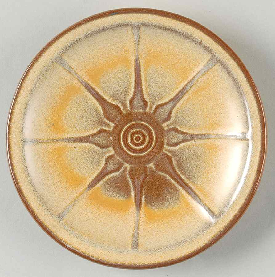 Wagon Wheel Desert Gold Saucer by Frankoma-1