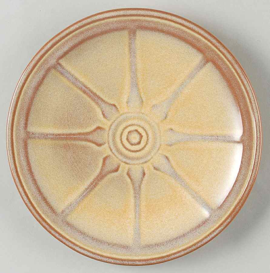 Wagon Wheel Desert Gold Bread & Butter Plate by Frankoma-1