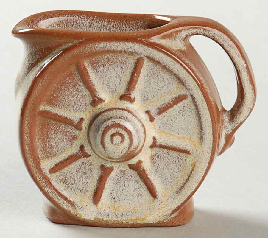 Wagon Wheel Desert Gold Mini Creamer by Frankoma-1