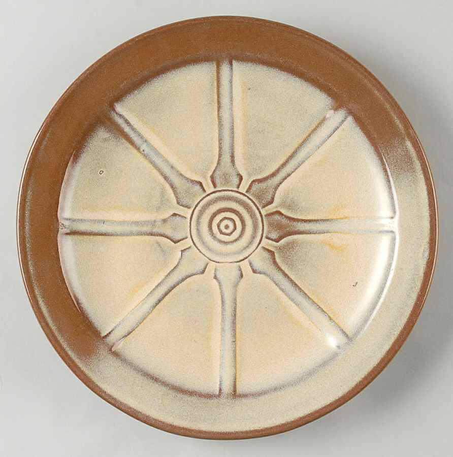 Wagon Wheel Desert Gold Dinner Plate by Frankoma-1