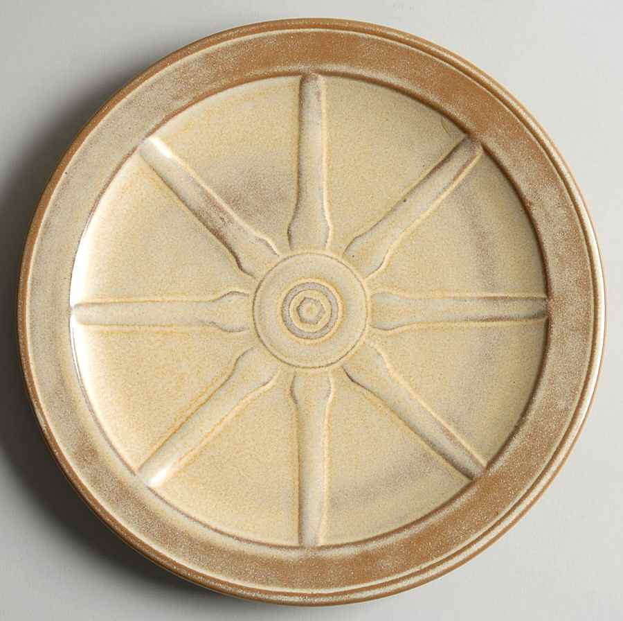 Wagon Wheel Desert Gold Luncheon Plate by Frankoma-1