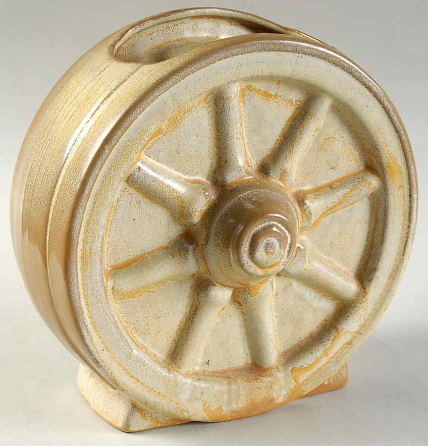 Wagon Wheel Desert Gold 6" Vase by Frankoma-1