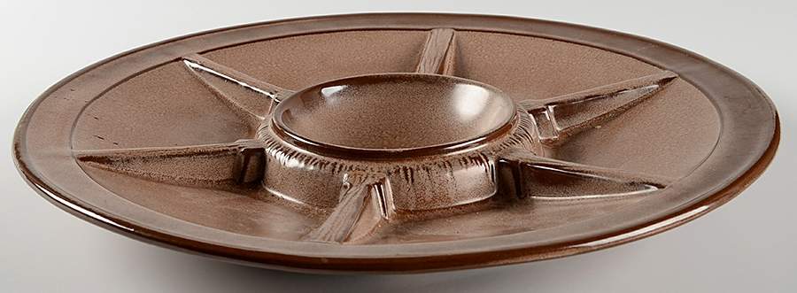 Wagon Wheel Desert Gold 1-Piece Lazy Susan by Frankoma-1