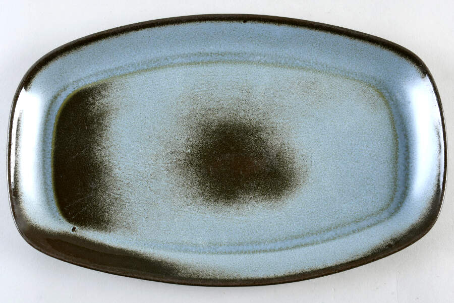 Westwind (Woodland Moss) 13" Oval Serving Platter by Frankoma-1