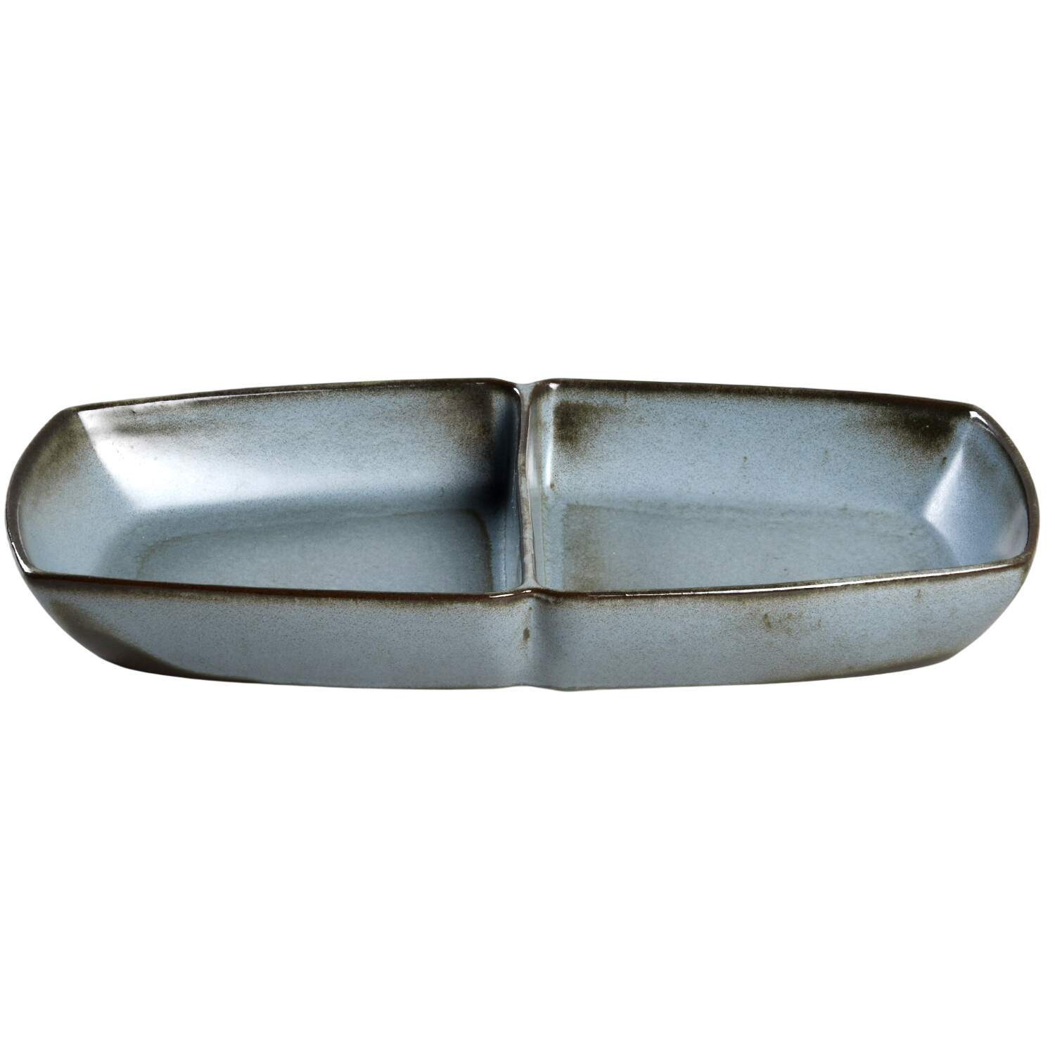 Westwind (Woodland Moss) 13" Oval Divided Vegetable Bowl by Frankoma-1
