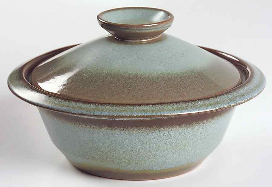 Westwind (Woodland Moss) Individual Casserole & Lid by Frankoma-1
