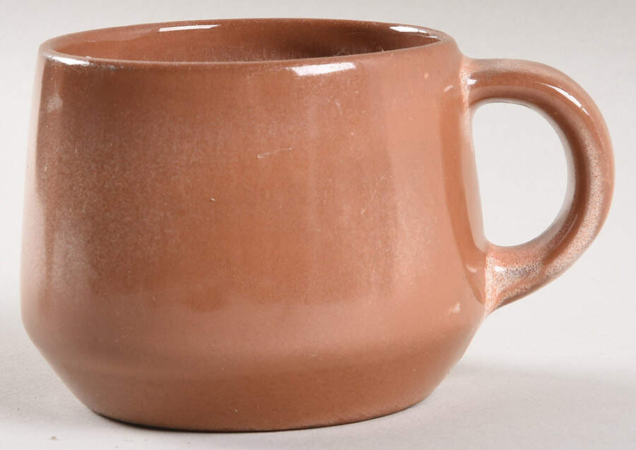Westwind Brown Satin Flat Cup by Frankoma-1
