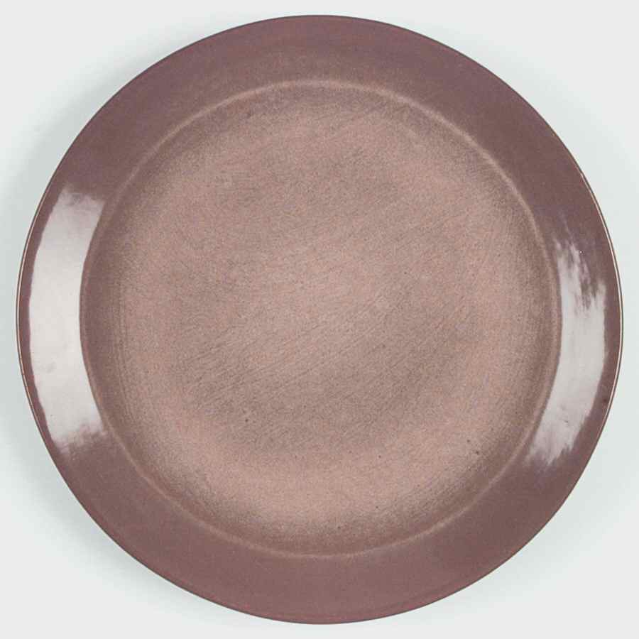 Westwind Brown Satin Dinner Plate by Frankoma-1