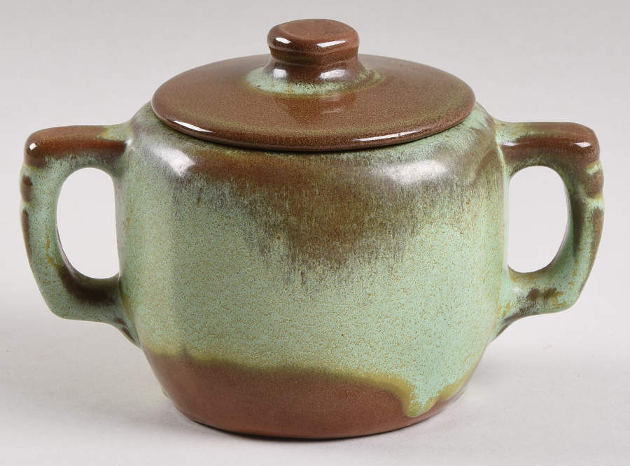 Westwind (Prairie Green) Sugar Bowl & Lid by Frankoma-1