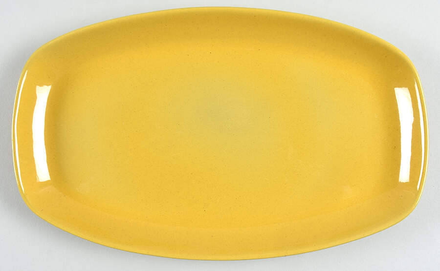 Westwind (Autumn Yellow) 11" Oval Serving Platter by Frankoma-1