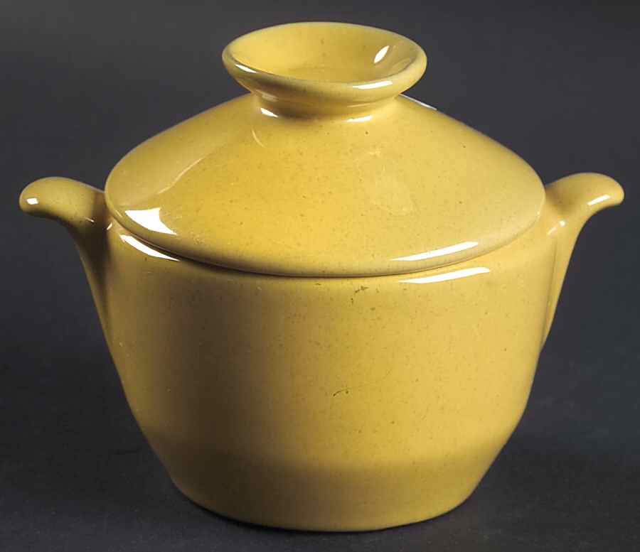 Westwind (Autumn Yellow) Sugar Bowl & Lid by Frankoma-1
