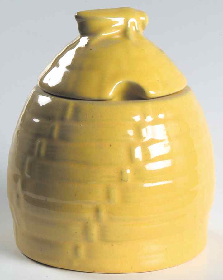 Westwind (Autumn Yellow) Honey Pot & Lid by Frankoma-1