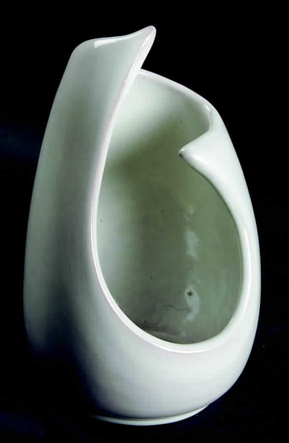 Westwind (White Sand) Candle Vase by Frankoma-1