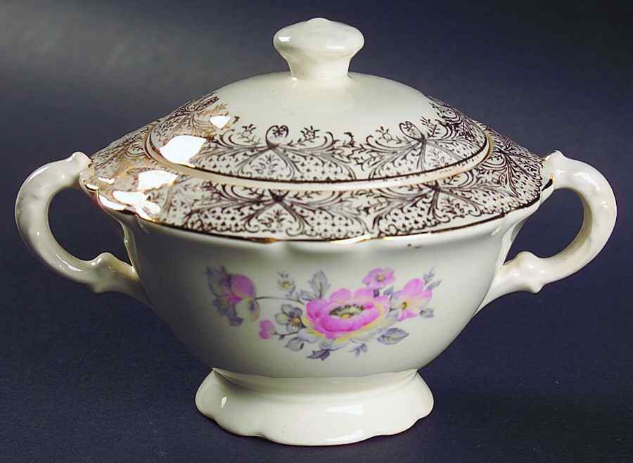 Blue Dawn Sugar Bowl & Lid by French Saxon-1