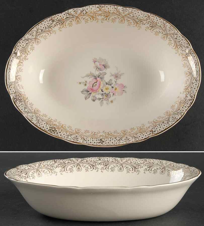 Blue Dawn 9" Oval Vegetable Bowl by French Saxon-1