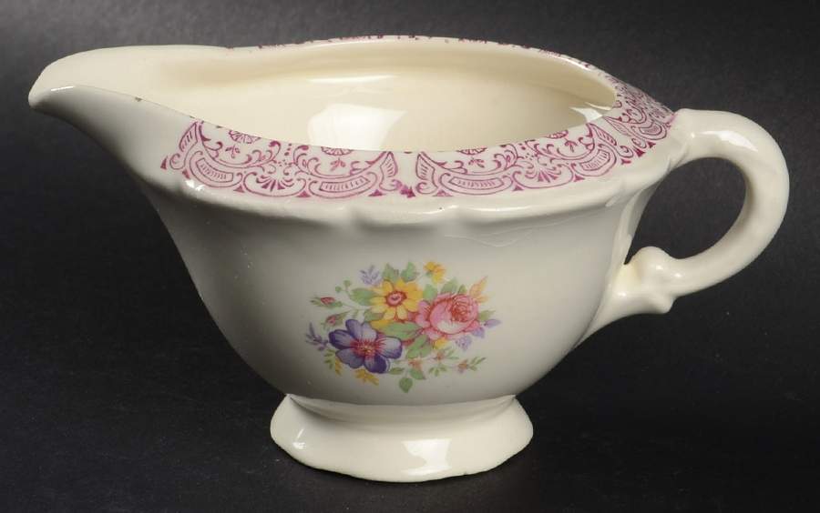 Burgundy Lace Creamer by French Saxon-1