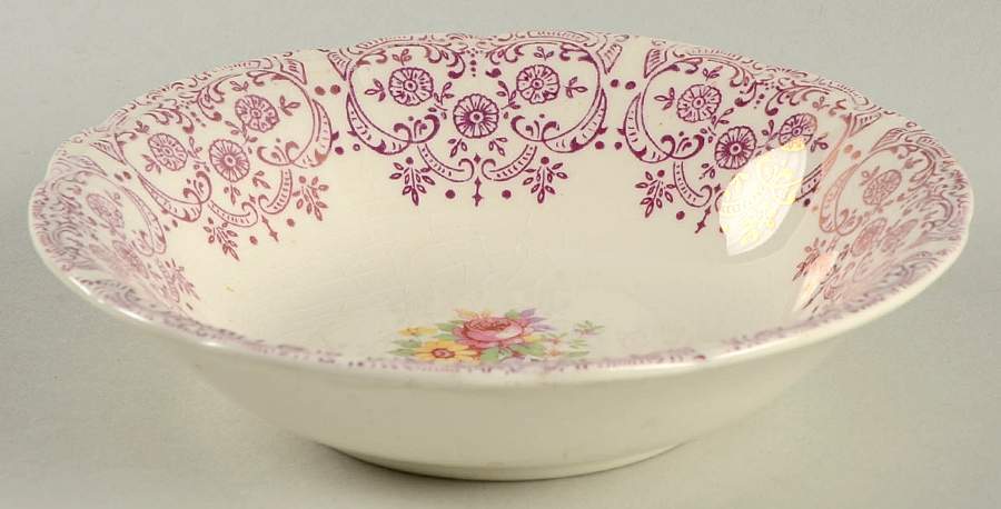 Burgundy Lace Fruit/Dessert (Sauce) Bowl by French Saxon-1