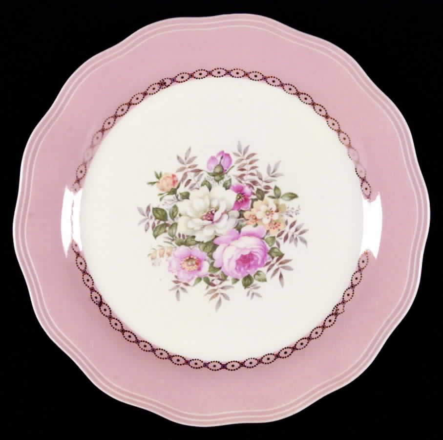 Dusty Rose Dinner Plate by French Saxon-1