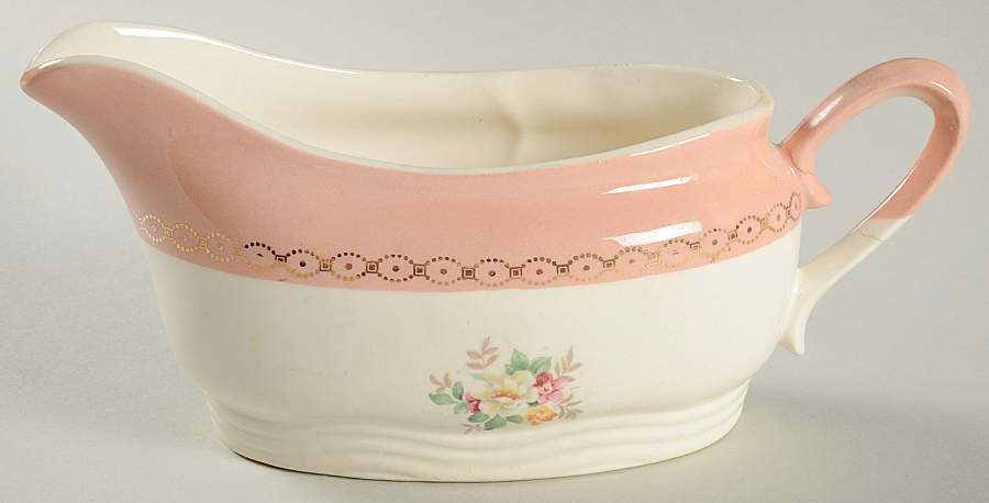 Dusty Rose Gravy Boat by French Saxon-1
