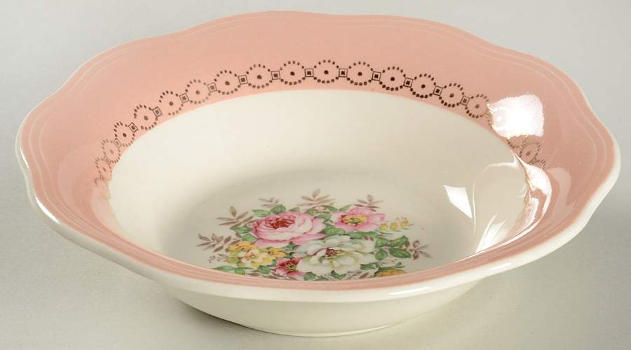 Dusty Rose Coupe Cereal Bowl by French Saxon-1