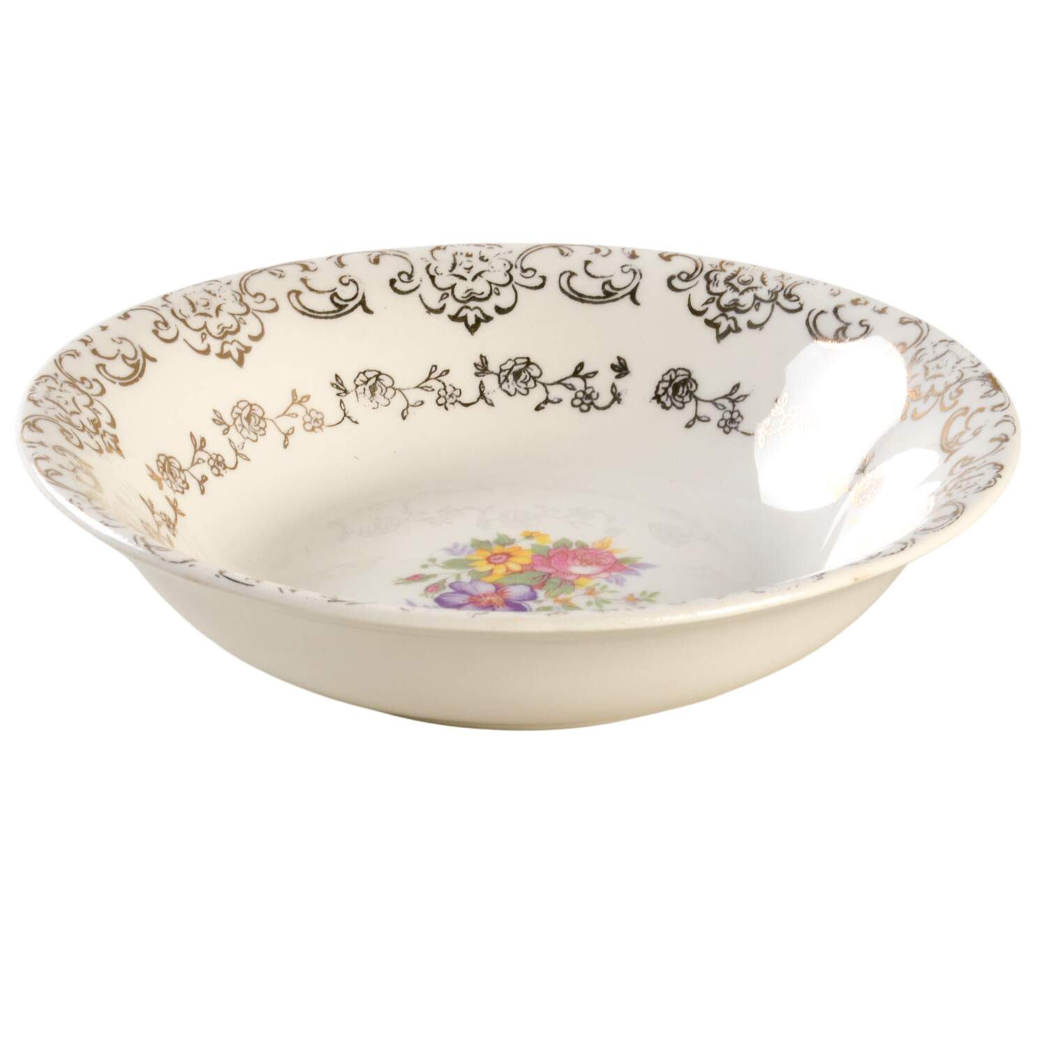 Gold Lace Fruit/Dessert (Sauce) Bowl by French Saxon-1