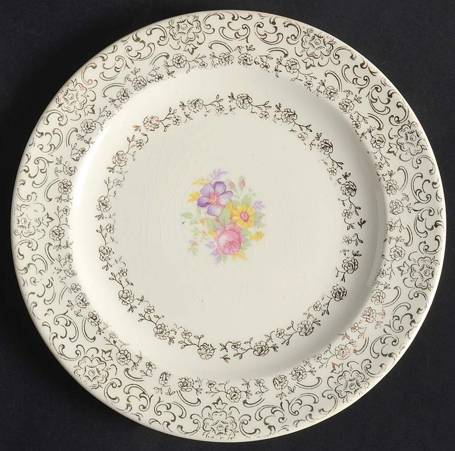 Gold Lace Bread & Butter Plate by French Saxon-1