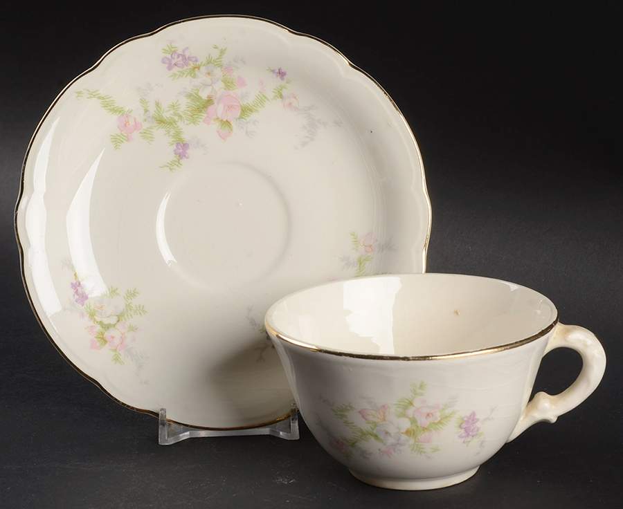 FSX2 Flat Cup & Saucer Set by French Saxon-1