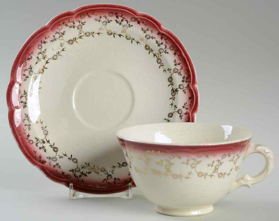 FSX20 Footed Cup & Saucer Set by French Saxon-1