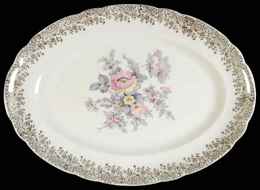 FSX191 13" Oval Serving Platter by French Saxon-1