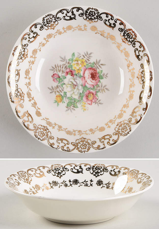 Old Lace Fruit/Dessert (Sauce) Bowl by French Saxon-1