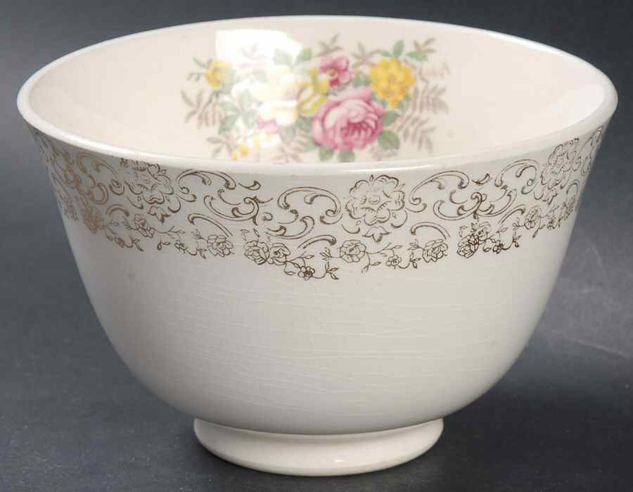 Old Lace Cranberry Bowl by French Saxon-1