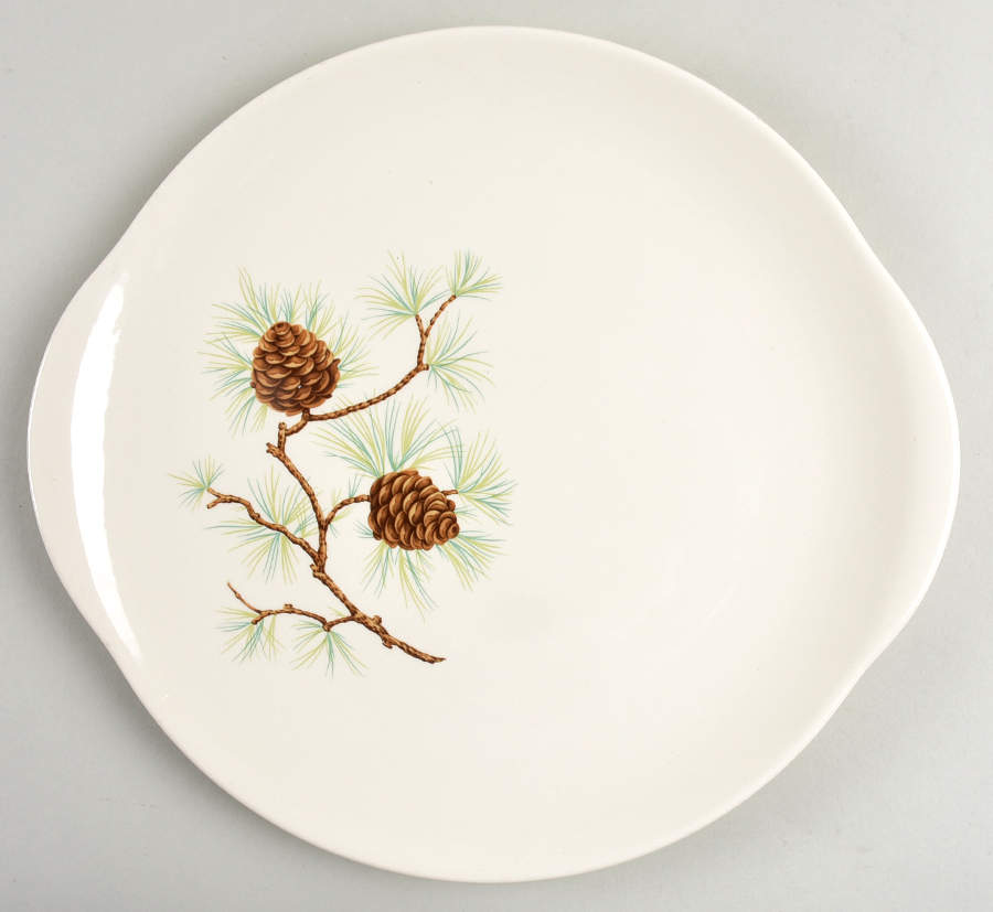 Pine Cone Handled Cake Plate by French Saxon-1