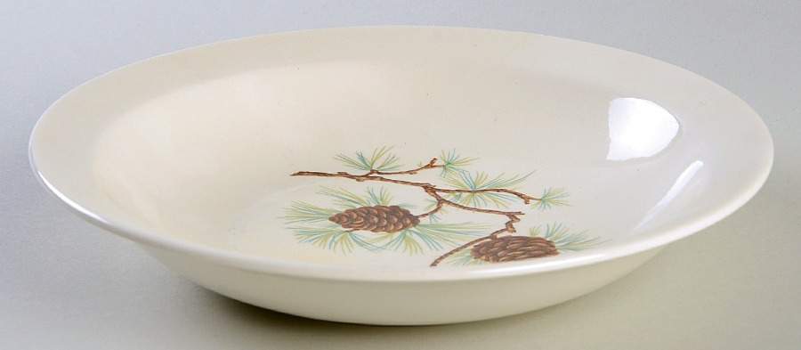 Pine Cone Rim Soup Bowl by French Saxon-1