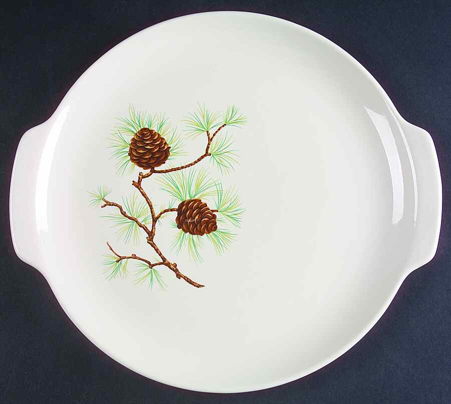 Pine Cone Handled Cake Plate by French Saxon-1